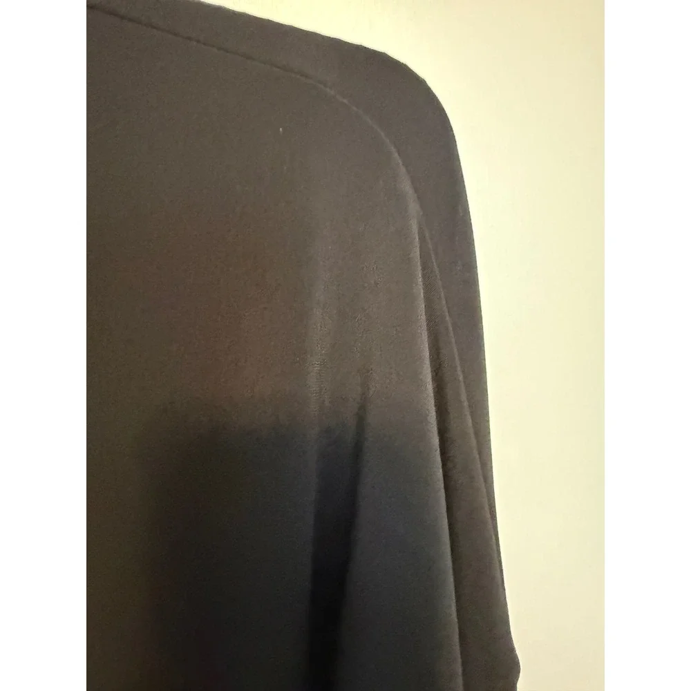Dana Buchman‎ Black Roll Tab Sleeve Button Front Cardigan Sweater XL Womens